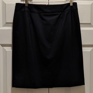 J. Crew Factory dark navy pinstripe pencil skirt